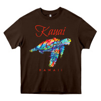 Chocolate Brown kauai hawaii watercolor sea turtle souvenir Heavy Core Tee - longCreatives
