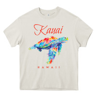 Cream kauai hawaii watercolor sea turtle souvenir Heavy Core Tee - longCreatives