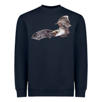 Navy mexican free tailed bat Heavyweight Sweatshirt - LillyAllenDesigns