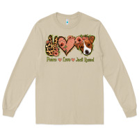 Mushroom Peace Love Jack Russel Long Sleeve Tee - Jasminsmagicworld