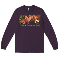 Plum Peace Love Jack Russel Long Sleeve Tee - Jasminsmagicworld