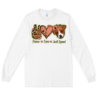 White Peace Love Jack Russel Long Sleeve Tee - Jasminsmagicworld