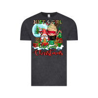 Just A Girl Who Loves Christmas Vintage Tee | Teevron