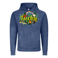 Vintage Denim lucky gnomes truck St. Patrick's Vintage Hoodie - HowdyJamesFarm