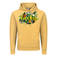 Vintage Mustard lucky gnomes truck St. Patrick's Vintage Hoodie - HowdyJamesFarm
