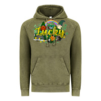 Vintage Olive lucky gnomes truck St. Patrick's Vintage Hoodie - HowdyJamesFarm