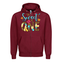 Burgundy sweet one banana Zipper Hoodie - Artiststas