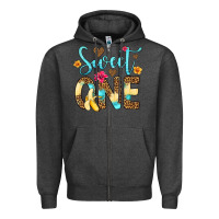 Charcoal Heather sweet one banana Zipper Hoodie - Artiststas