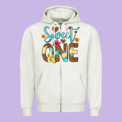 Sweet One Banana Zipper Hoodie Designed By Artiststas