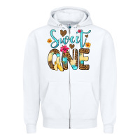 White sweet one banana Zipper Hoodie - Artiststas