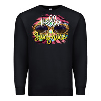 Black hello sunshine Premium Sweatshirt - BarkalooDesign