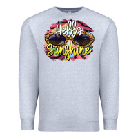 Heather Grey hello sunshine Premium Sweatshirt - BarkalooDesign