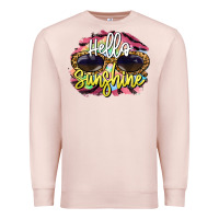 Pale Pink hello sunshine Premium Sweatshirt - BarkalooDesign