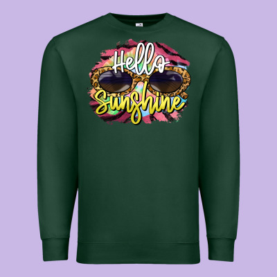 Hello Sunshine Premium Sweatshirt Designed By Barkaloodesign