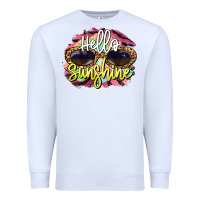 White hello sunshine Premium Sweatshirt - BarkalooDesign