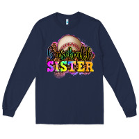 Navy baseball sister Long Sleeve Tee - OliviaCreatesArt