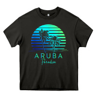 Asphalt Vintage Aruba Beach Tropical Vibes Vacation Souvenir Gift Heavy Core Tee - longCreatives