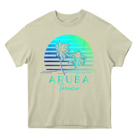 Mossy Vintage Aruba Beach Tropical Vibes Vacation Souvenir Gift Heavy Core Tee - longCreatives