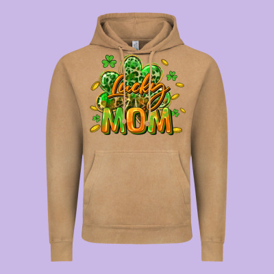 Lucky Mom  St. Patrick's Day Vintage Hoodie Designed By Cowgirlartshop