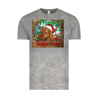 Cloud Rock merry christmas heifer cow Vintage Tee - CowGirlArtShop