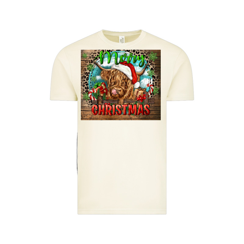 Merry Christmas Heifer Cow Vintage Tee by CowGirlArtShop | Teevron