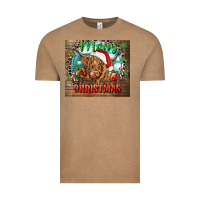 Vintage Coffee merry christmas heifer cow Vintage Tee - CowGirlArtShop