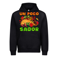 Black un poco sabor with taco and pepper Urban Hoodie - AdoDesignShop