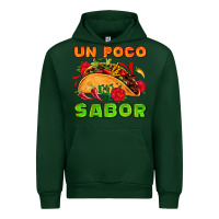Forest Green un poco sabor with taco and pepper Urban Hoodie - AdoDesignShop