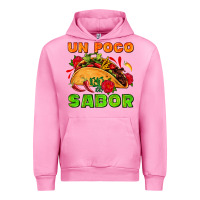 Fuchsia Pink un poco sabor with taco and pepper Urban Hoodie - AdoDesignShop