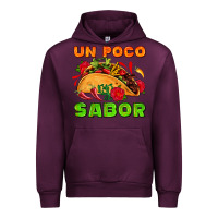 Mauve Wine un poco sabor with taco and pepper Urban Hoodie - AdoDesignShop