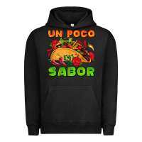 Pigment Black un poco sabor with taco and pepper Urban Hoodie - AdoDesignShop