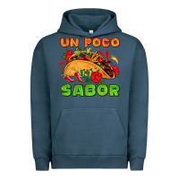 Pigment Midnight Navy un poco sabor with taco and pepper Urban Hoodie - AdoDesignShop