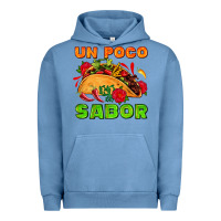 Pigment Pebble Blue un poco sabor with taco and pepper Urban Hoodie - AdoDesignShop