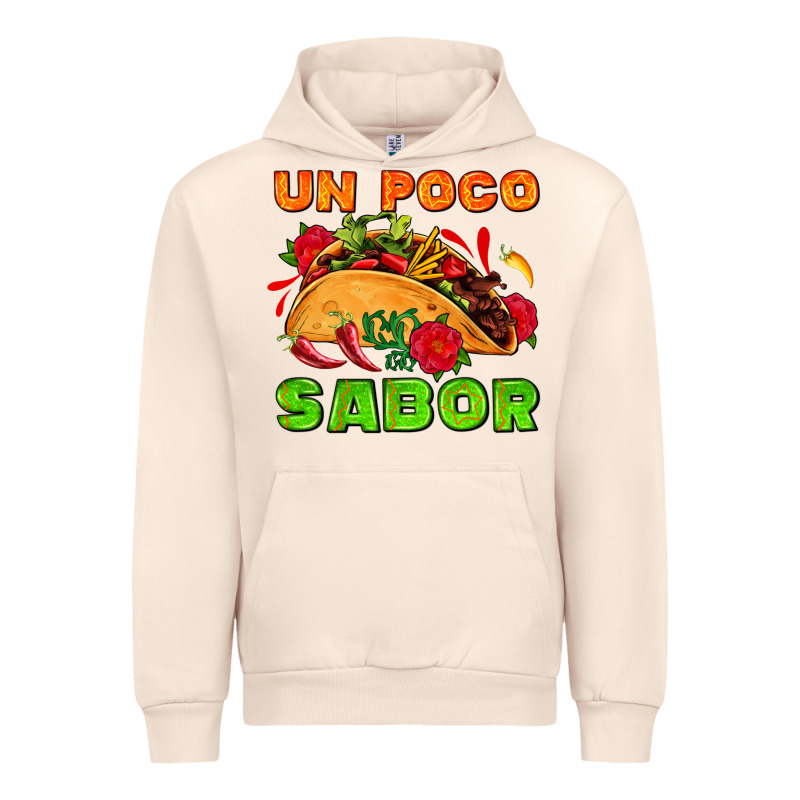 Un Poco Sabor With Taco And Pepper Urban Hoodie by AdoDesignShop | Teevron