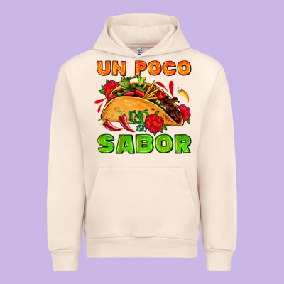 Un Poco Sabor With Taco And Pepper Urban Hoodie Designed By Adodesignshop