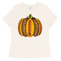 Bone Softball Pumpkin Ladies Tee - texasbilliewilder