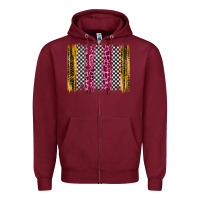 Burgundy race leopard brush stroke Zipper Hoodie - Artiststas