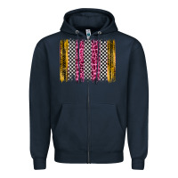 Navy race leopard brush stroke Zipper Hoodie - Artiststas
