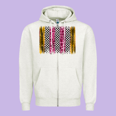 Race Leopard Brush Stroke Zipper Hoodie Designed By Artiststas
