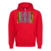 Red race leopard brush stroke Zipper Hoodie - Artiststas