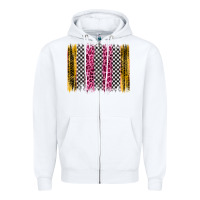 White race leopard brush stroke Zipper Hoodie - Artiststas