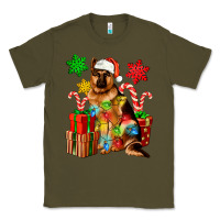 Army Green christmas german shepherd Classic Tee - Artiststas