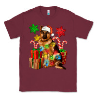 Burgundy christmas german shepherd Classic Tee - Artiststas