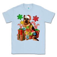 Dusty Blue christmas german shepherd Classic Tee - Artiststas