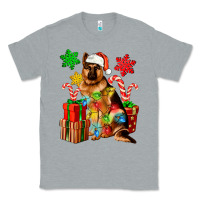 Heather Grey christmas german shepherd Classic Tee - Artiststas