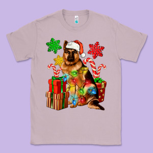 Christmas German Shepherd Classic Tee Designed By Artiststas
