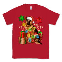 Red christmas german shepherd Classic Tee - Artiststas