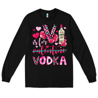 Black v is for vodka Long Sleeve Tee - OliviaCreatesArt