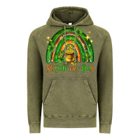 Vintage Olive St. Patrick's Day rainbow Vintage Hoodie - HowdyJamesFarm