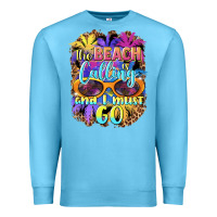 Ocean Blue the beach is calling and i must go Premium Sweatshirt - BarkalooDesign